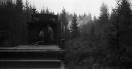 Pacific Coast Railroad freight train at Taylor, Washington in 1944.