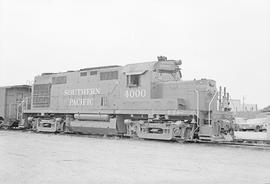 Southern Pacific Railroad diesel locomotive number 4000 at Redwood City, California in 1973.