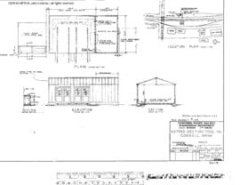 Northern Pacific Engineering Drawing, Section Tool House at Connell, Washington, 1965