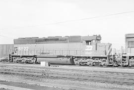 Burlington Northern diesel locomotive 6522 at Seattle, Washington in 1973.