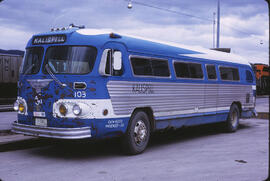 Great Northern Bus 103 at Whitefish, Montana, 1971