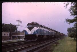 Great Northern Diesel Locomotive 435 at Western Springs , Illinois, 1970