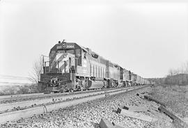 Burlington Northern diesel locomotive 2084 at Chehalis Junction, Washington in 1976.