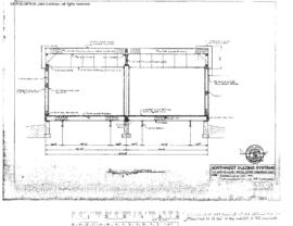 Northern Pacific Engineering Drawing, Yard Office at Parkwater, Washington, 1985