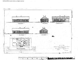 Great Northern Engineering Drawing, Depot at Fort Benton, Montana, 1900