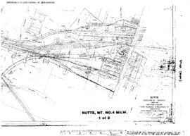 Plat Map of Milwaukee Road Facilities at Butte, Montana, 1929