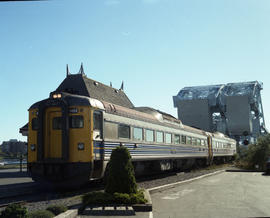 Esquimalt & Nanaimo Railway rail diesel car 6133 at the depot in Victoria, British Columbia o...