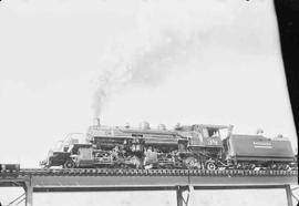 Rayonier Incorporated Steam Locomotive Number 38 at Humptulips, Washington in March, 1962.