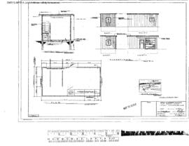 Great Northern Engineering Drawing, Signal Maintainers Building at Cut Bank, Montana, 1967