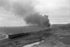 Canadian Pacific Railway steam locomotive 2860 at Chehalis Junction, Washington on March 20, 1977.