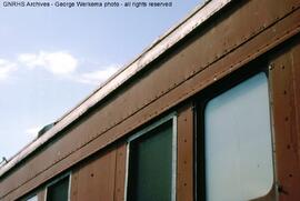 Northwestern Rail Equipment Passenger Car 735 at Wenatchee, Washington, 1987