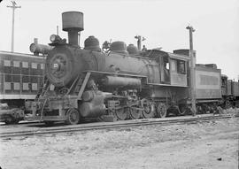 Schafer Brothers Logging Company Steam Locomotive Number 23 at Brady, Washington in September, 1950.