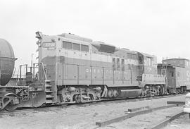 Burlington Northern diesel locomotive 1796 at Tacoma, Washington in 1971.