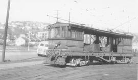 Seattle Municipal Railway Number 413 at the North Seattle carbarn, Seattle, Washington, 1941.