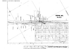 Plat Map of Great Northern Facilities at Kevin, Montana, undated