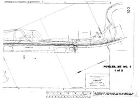 Plat Map of Great Northern Facilities at Fowler, Montana, 1922