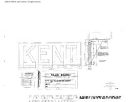 Northern Pacific Engineering Drawing, Depot at Kent, Washington, 1926