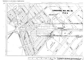 Plat Map of Longview, Portland and Northern Railway Facilities at Longview, Washington, 1927