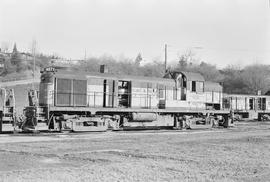 Burlington Northern diesel locomotive 4071 at Vancouver, Washington in 1972.