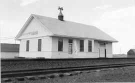 Great Northern Depot at Galata, Montana, undated