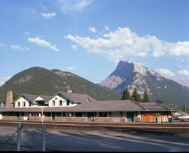 Canadian Pacific Railway depot at Banff, Alberta in August 1990.