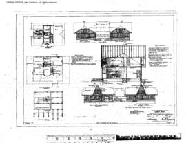Great Northern Engineering Drawing, Depot at Summit, Montana, 1929
