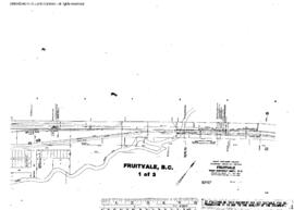 Plat Map of Great Northern Facilities at Fruitvale, British Columbia, 1964