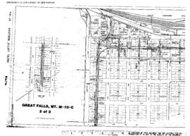 Plat Map of Great Northern Facilities at Great Falls, Montana, 1930