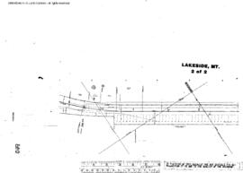 Plat Map of Great Northern Facilities at Lakeside, Montana, 1966