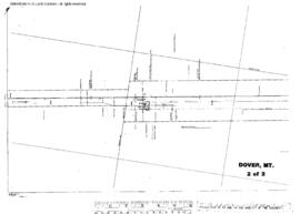 Plat Map of Great Northern Facilities at Dover, Montana, 1914