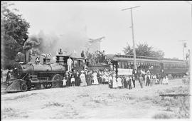 North Yakima & Valley Railway Company steam locomotive 1 at Zillah, Washington on May 20,1910 .