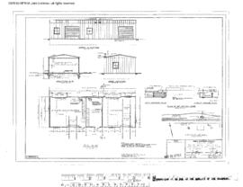 Great Northern Engineering Drawing, Section and Signal Building at Malta, Montana, 1963