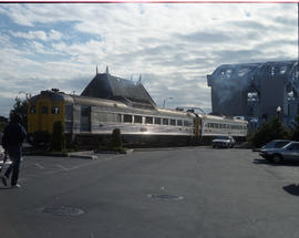 VIA Rail Canada rail diesel car 6207 at Victoria, British Columbia in August 1989.