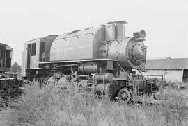 Hammond Lumber Company Steam Locomotive Number 16 at Shelton, Washington in November 1975.