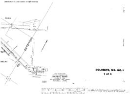 Plat Map of Great Northern Facilities at Dolomite, Washington, 1969