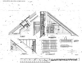 Northern Pacific Engineering Drawing, Depot at Hoquiam, Washington, 1913
