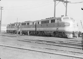 Electro-Motive Division of General Motors diesel locomotive 754 at Seattle, Washington on Novembe...