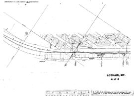 Plat Map of Great Northern Facilities at Lothair, Montana, 1965