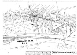Plat Map of Great Northern Facilities at Helena, Montana, 1960