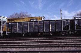 Northern Pacific hopper car number 71022 at Albuquerque, New Mexico, in 1980.