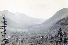 Wide view of a mountain valley in Washington, undated.
