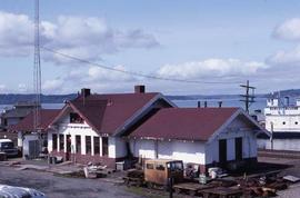 Burlington Northern depot at Steilacoom, Washington, in 1988.