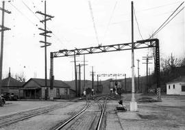 Pacific Coast Railroad/Chicago Milwaukee St. Paul and Pacific Railroad mainline at Renton, Washin...