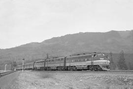 Northern Pacific Vista-Dome North Coast Limited at Palmer Junction, Washington, in 1963.