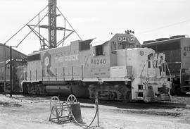 Chicago, Rock Island & Pacific Railroad diesel locomotive 4346 at Amarillo, Texas on June 21,...