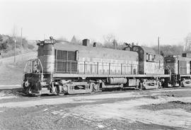 Burlington Northern diesel locomotive 4069 at Vancouver, Washington in 1972.