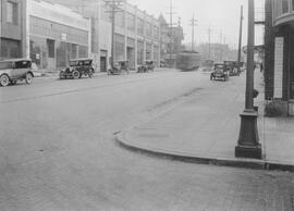 Seattle Municipal Railway track, Seattle, Washington, circa 1920