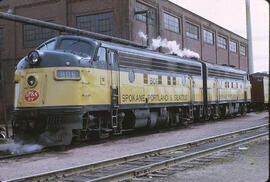 Spokane, Portland & Seattle Diesel Locomotive 806, 803 at Spokane, Washington, 1968