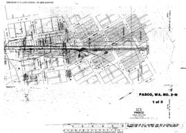 Plat Map of Northern Pacific Facilities at Pasco, Washington, 1944