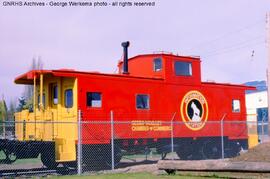 Burlington Northern Caboose 10167 at Sedro-Woolley, Washington, 1988